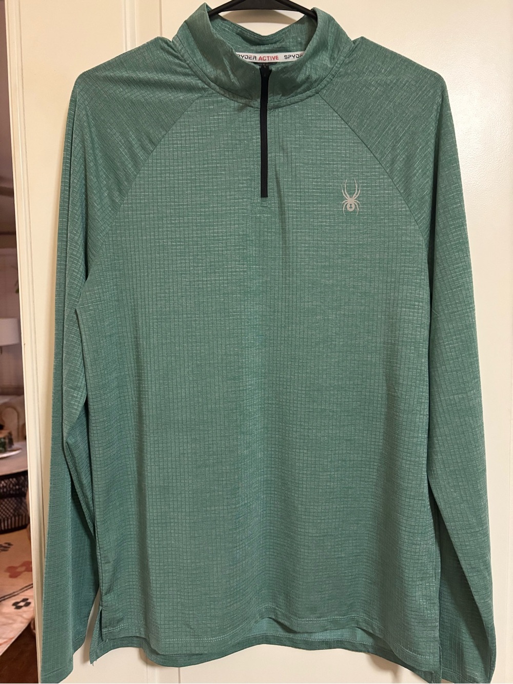 Spyder Men's Quarter-Zip Performance Pullover - Seafoam